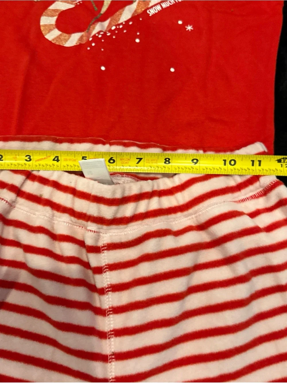 GAP Red and White Striped Holiday Reindeer Pajama Set
